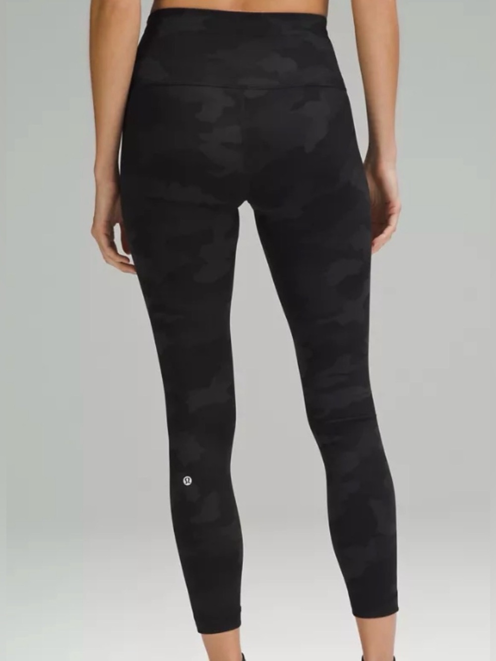 Lululemon Wunder Train High Rise Leggings Size 4 Black Camo